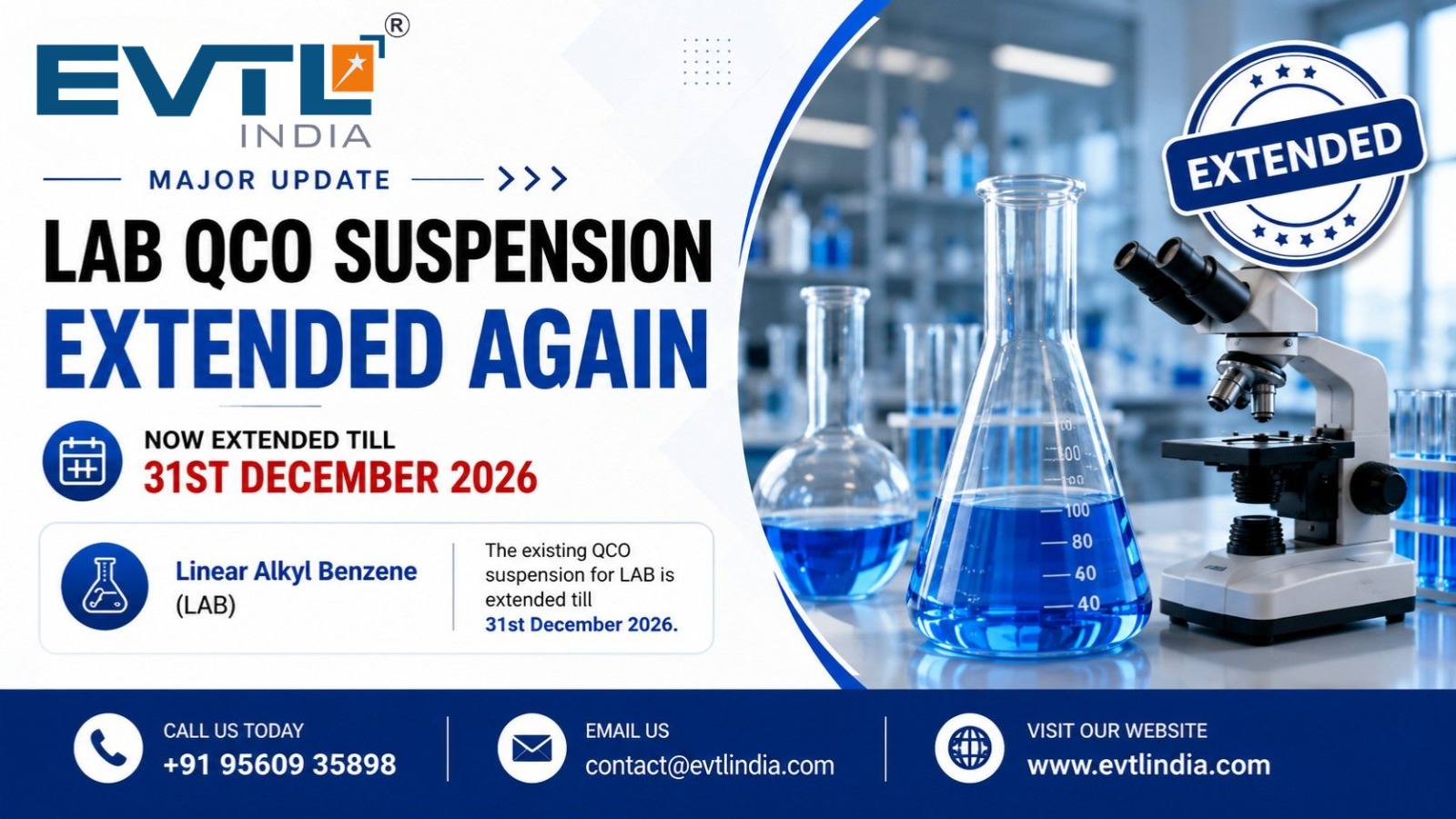 Linear Alkyl Benzene (LAB) QCO Suspension Extended Until 30 September 2026 | Latest BIS Compliance Update